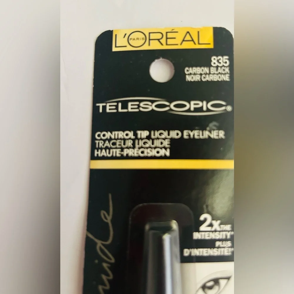 New 3 L'Oreal Telescopic Control Tip Liquid Eyeliner Carbon Black made Germany